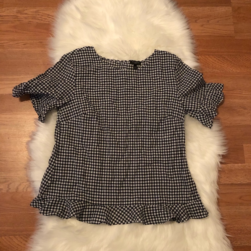 Talbots checkered Small petite top